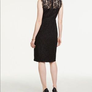 MOCK NECK LACE SHEATH DRESS